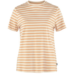 T-shirt femme Fjällräven Striped T-shirt W jaune / blanc Landsort Pink-Chalk White