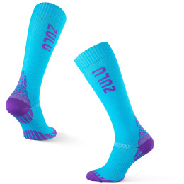 Chaussettes de compression Zulu Run Compression W bleu / violet celeste/purple