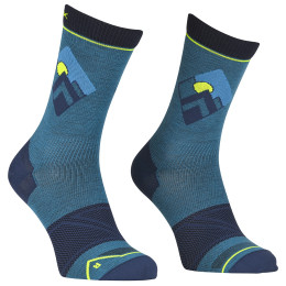 Chaussettes homme Ortovox Alpine Light Comp Mid Socks M bleue mountain blue