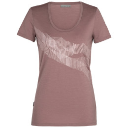 T-shirt femme Icebreaker W Tech Lite SS Scoop St Anton rose Suede
