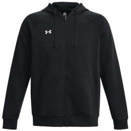 Sweat-shirt homme Under Armour Rival Fleece FZ Hoodie vert Black / / White