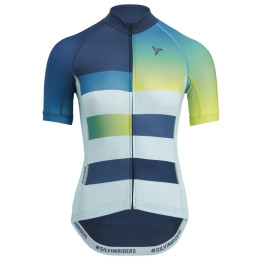 Maillot vélo femme Silvini Mazzana 2023 bleue navy-turquoise