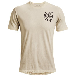 T-shirt homme Under Armour Destroy All Miles Tee blanc Stone / Jet Gray / Cerulean