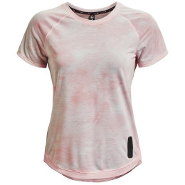 T-shirt femme Under Armour Run Anywhere Streaker SS rose Prime Pink / / Reflective