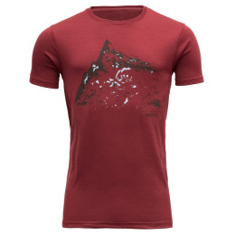 T-shirt homme Devold Hornindalrokken Man Tee rouge Syravery