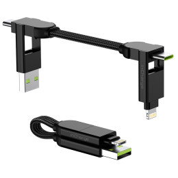 Câble données et chargement Rolling Square inCharge X 6v1 vert black