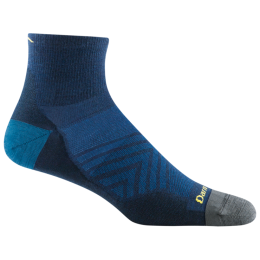 Chaussettes homme Darn Tough Run 1/4 Ultra-Lightweight bleu eclipse