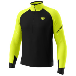 T-shirt fonctionnel homme Dynafit Alpine L/S 1/2 Zip Tee M noir / jaune 5A31 - ultra yellow/0910