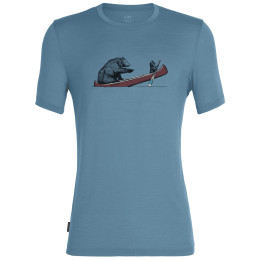 T-shirt homme Icebreaker M TL SSCrewe Canoe Companions bleue Waterfall
