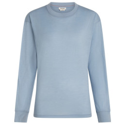 T-shirt fonctionnel femme Icebreaker Women Mer 150 Tech Lite LS Relaxed Tee bleu clair Zinc Blue