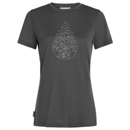 T-shirt femme Icebreaker Women Merino 150 Tech Lite SS Tee Hike Path gris Obsidian