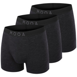 Caleçon homme MOOA MerinoSilk 4in 3-pack noir black melange
