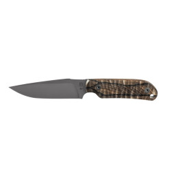 Couteau TB OUTDOOR Commandeur All Purpose Knife Ziricote Wood Handle noir / brun