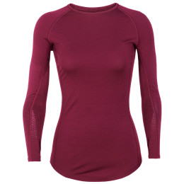 T-shirt fonctionnel femme Icebreaker 200 Zone LS Crewe bordeau cherry
