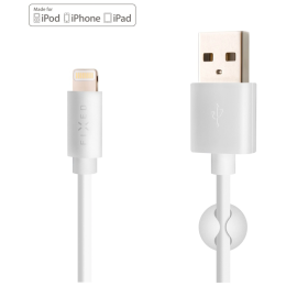 Câble données et chargement FIXED Datový a nabíjecí kabel FIXED USB/Lightning blanc bílá
