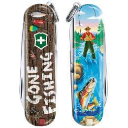 Couteau suisse Victorinox Classic LE Gone Fishing bleue GoneFishing