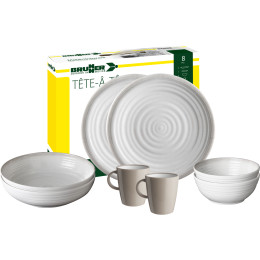 Set de vaisselle Brunner Savana Set tete-a-tete blanc