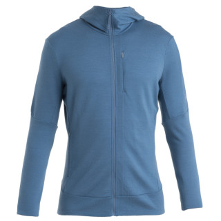 Sweatshirt fonctionnel homme Icebreaker Men Merino 260 Quantum IV LS Zip Hoodie bleue Dawn