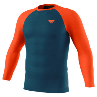 T-shirt fonctionnel homme Dynafit Tour Light Merino M L/S Tee bleu / orange Dawn/