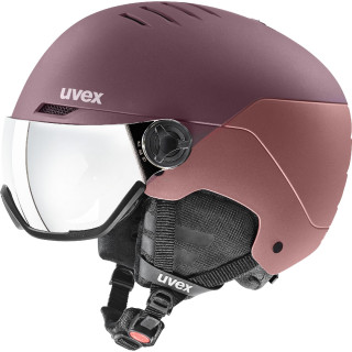 Casque de ski Uvex Wanted Visor violet bramble - antique rose mat