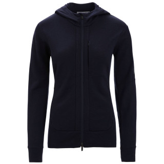 Sweat-shirt femme Icebreaker W Quantum III LS Zip Hood vert Black