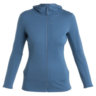 Veste polaire fonctionnelle femme Icebreaker Women Merino 260 Quantum IV LS Zip Hoodie bleue Dawn