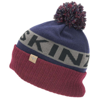 Bonnet SealSkinz Foulden bleue / rouge Navy Blue/Grey/Red