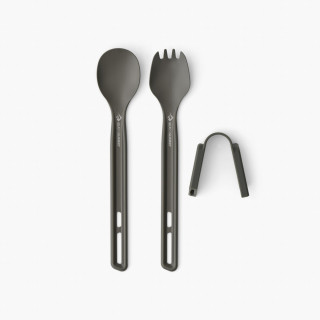 Set de couverts Sea to Summit Frontier UL Cutlery Set 2 Piece Long girs Aluminium Hard Anodised Grey