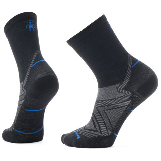 Chaussettes Smartwool Run Zero Cushion Mid Crew noir / gris Black