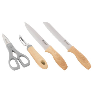 Set de couteaux Outwell Chena Knife Set Peeler Scissor brun