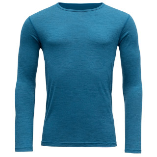 T-shirt homme Devold Breeze Man Shirt long sleeve bleue BlueMelange