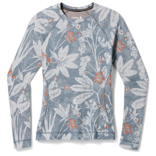 T-shirt fonctionnel femme Smartwool W Classic Thermal Merino BL Crew Boxed 2023 bleu clair Winter Sky Floral