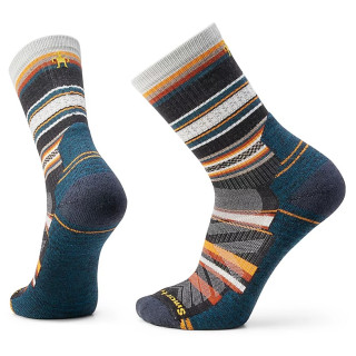 Chaussettes Smartwool Hike Light Cushion Panorama Crew gris / orange Charcoal