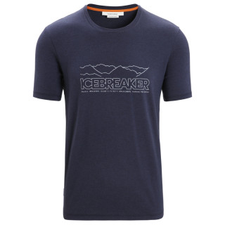 T-shirt homme Icebreaker Central Classic SS Tee Icebreaker Story bleue Midnight Navy