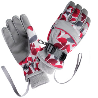 Gants enfant Hi-Tec Kelly Jr gris / rose Micro Chip/Rose Red/Beet Red