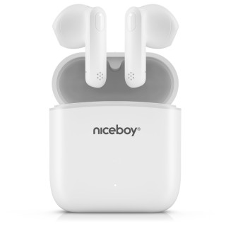 Casque audio sans fil Niceboy Hive Beans blanc