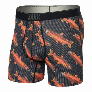 Caleçon Saxx Quest Qdm Boxer Brief Fly noir / orange coho-black