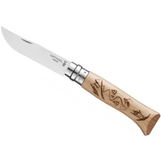 Couteau Opinel VRI No.08 Inox s rytinou Skiing natural Natural