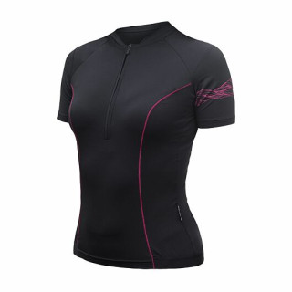 Maillot vélo femme Sensor Coolmax Entry vert True black