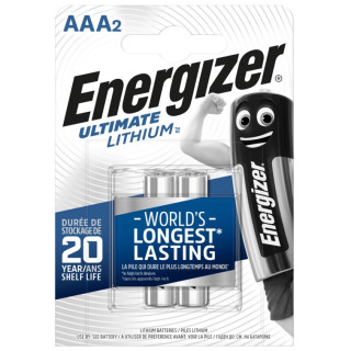 Pile Energizer Ultimate lithium AAA/2 argenté