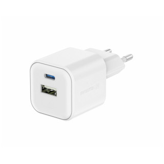 Chargeur Swissten TRAVEL CHARGER GaN 1x USB-C 35W PD + 1x USB-A 27W QC blanc