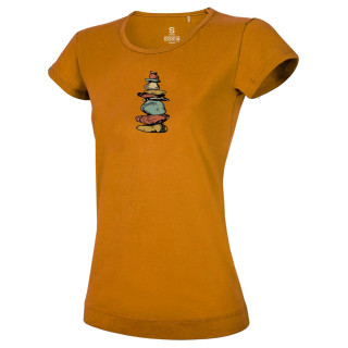 T-shirt femme Ocún Classic T Women Stoneman jaune Brown Bronze