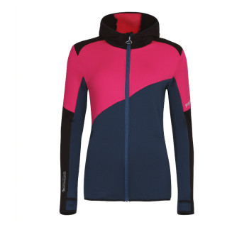 Veste polaire fonctionnelle femme Progress Territoria Hoody bleue / rouge