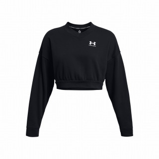 Sweat-shirt femme Under Armour Rival Terry OS Crop Crw vert Black/White