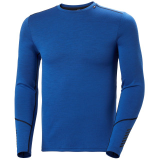 T-shirt fonctionnel homme Helly Hansen Lifa Merino Midweight Crew bleue Cobalt 2.0