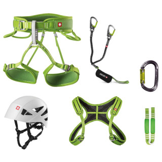 Kit via ferrata Ocún Twist + Chest Shard set green green