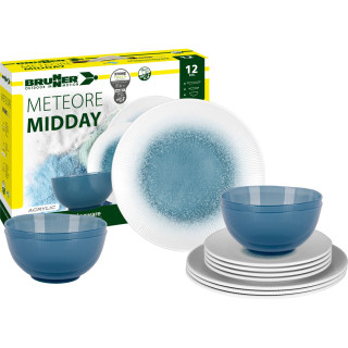 Set de vaisselle Brunner Midday Meteore bleu clair