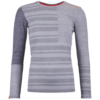 T-shirt fonctionnel femme Ortovox 185 Rock'N'Wool Long Sleeve W gris claire Grey Blend