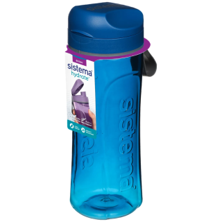 Bouteille Sistema Hydrate Swift Flip Top 600 ml bleue