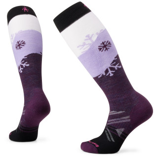 Chaussettes de ski Smartwool W Ski Fc Snowpocalypse Pattern Otc violet / noir Purple Iris